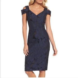 Maggy London Blue Cold Shoulder Dress